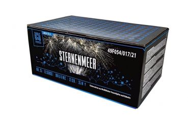 Argento Feuerwerk Silvester Verbund Batterie "Sternenmeer" 75 Schuss